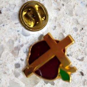 Apple cross pin